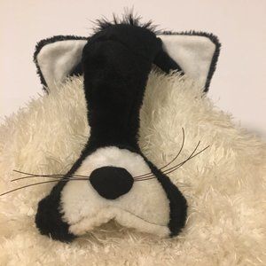 Black and White Cat Mask with Headband Costume